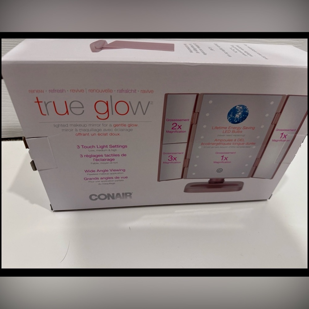 Conair True Glow Lighted Makeup Mirror - Pink New In Box